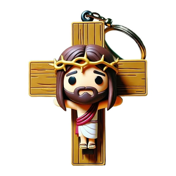 JMZSP Doll Key Chain Keyring Jesus Doll Keychain Figurine Keychain Easter Cute Keychains