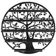 thumbnail image 1 of JMiles UH-PT248 Tree Silhouette Black Round Metal Wall Mounted 5 Tier Salon Nail Polish Rack Holder / Wall Art Display, 1 of 1