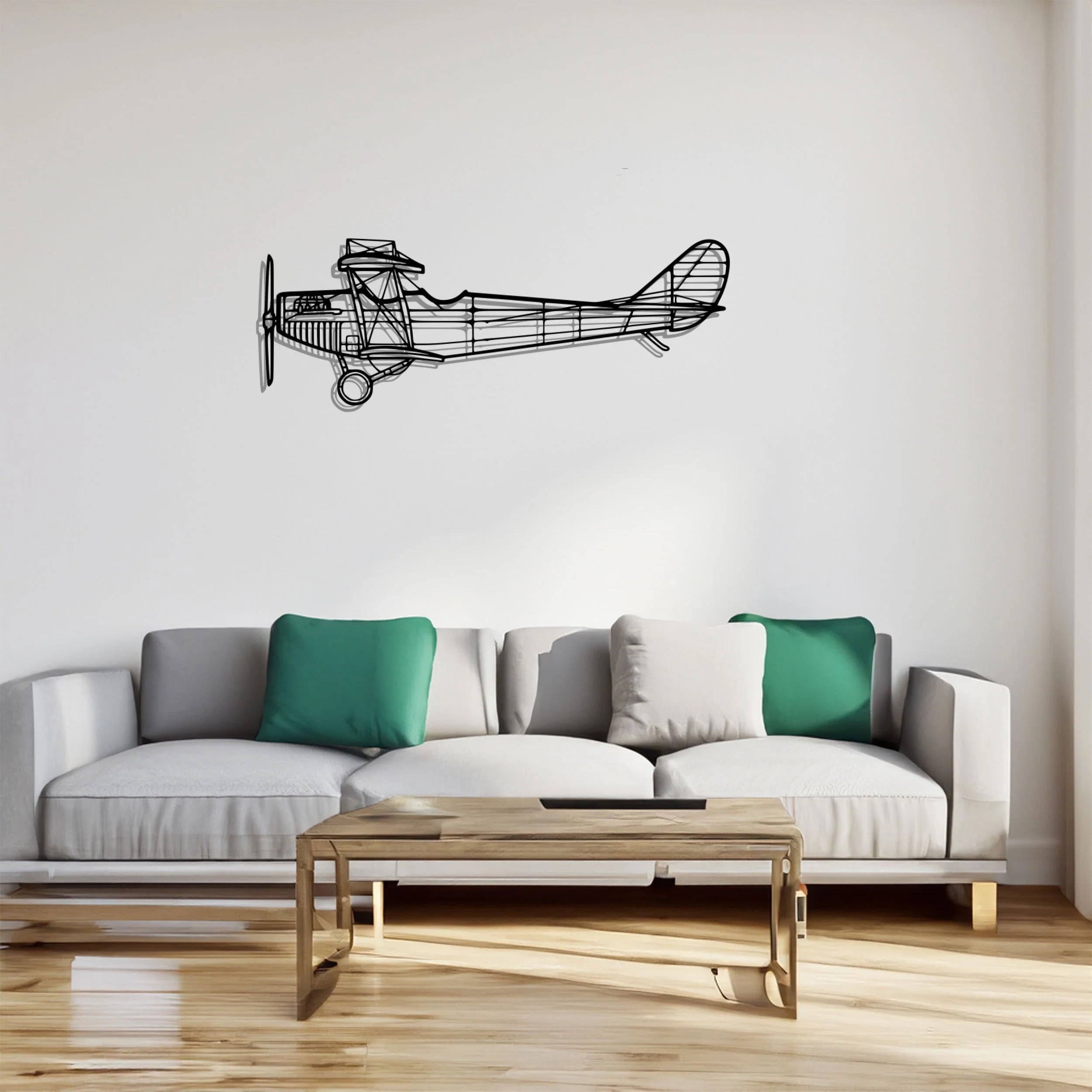 JN-4A Silhouette Metal Wall Art, Airplane Silhouette Wall Decor, Metal ...