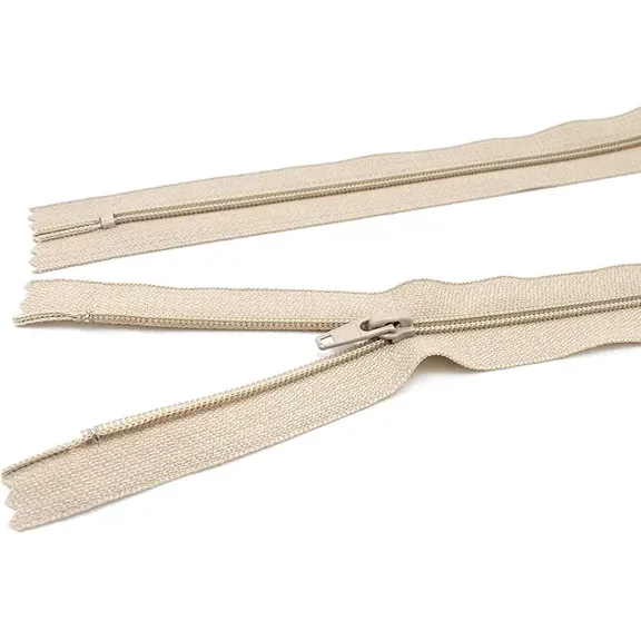JN #5 Closed Bottom Slipcover & Upholstery Zipper - Color: Beige - (1 Zipper Per Pack) (Beige - 60" Inches)