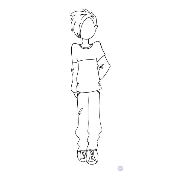 JN Doll Stamp - Skyler