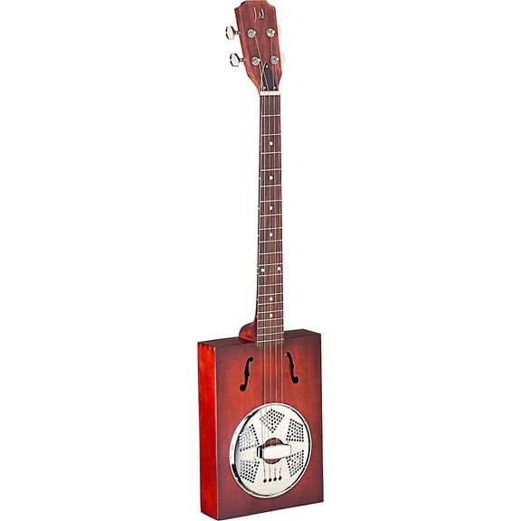 JN Guitars Puncheon 4-String Acoustic Cigar Box Guitar w/ Gig Bag - Cask Burst
