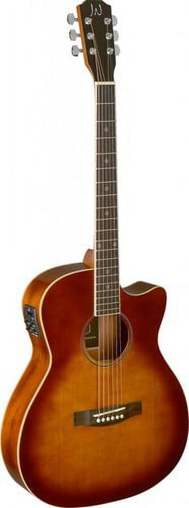JN Guitars Thin Body Acoustic-Electric Auditorium Guitar - Cherryburst - BES-ACE