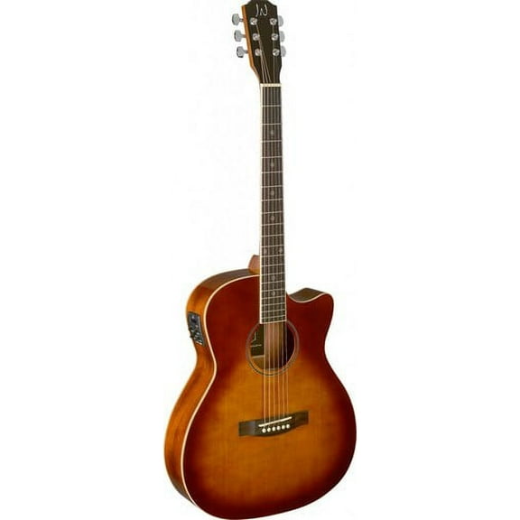 JN Guitars Thin Body Acoustic-Electric Auditorium Guitar - Cherryburst - BES-ACE