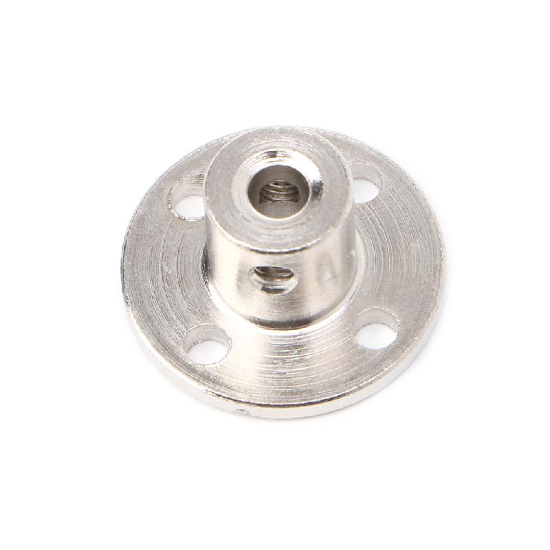 2 Pcs 7mm Rigid Flange Shaft Coupling - 45# Steel, With Set Screws & Hex Key, For Motors & DIY Projects