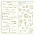 thumbnail image 1 of JNANEEI 2 Pieces/Set Wishes Craft Sticker Bright Shiny Gold Decal Transparent for Card, 1 of 18