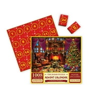 JNANEEI 2023 Christmas Advent Calendar with Christmas Tree Kitten Puppy Jigsaw Puzzles 24 Days Countdown Lovely Puppy Kitten