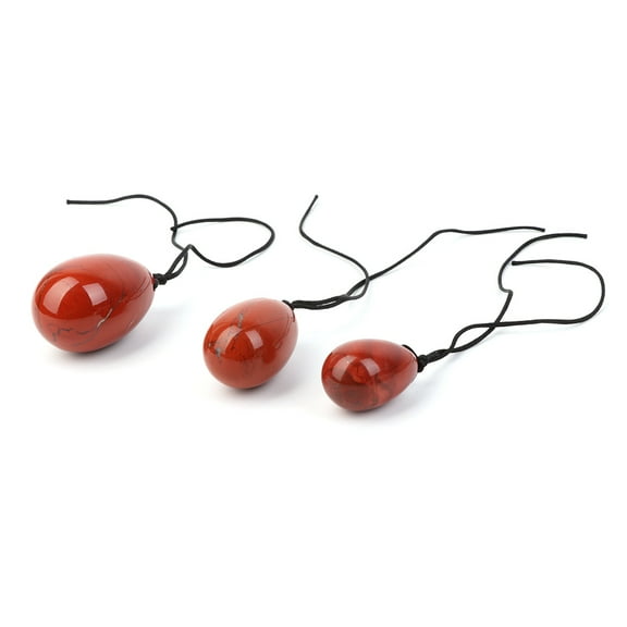 YUOPEEA 3pcs Natural Red Jasper Yoni Egg Kegel Exercise for Women for Health Ca