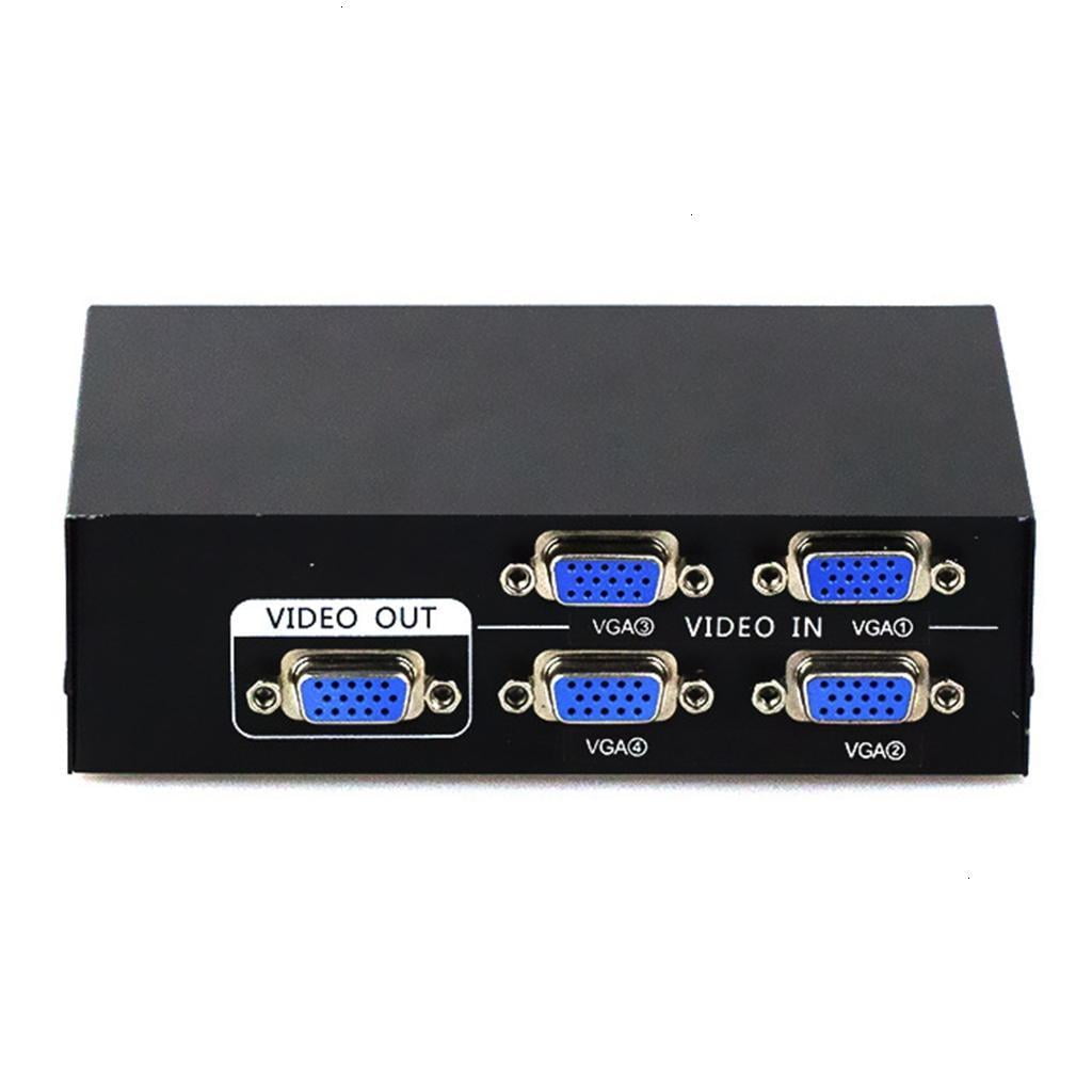JNANEEI 4 In 1 Out VGA Display Sharing Switcher Box 4 Computer To 1 ...