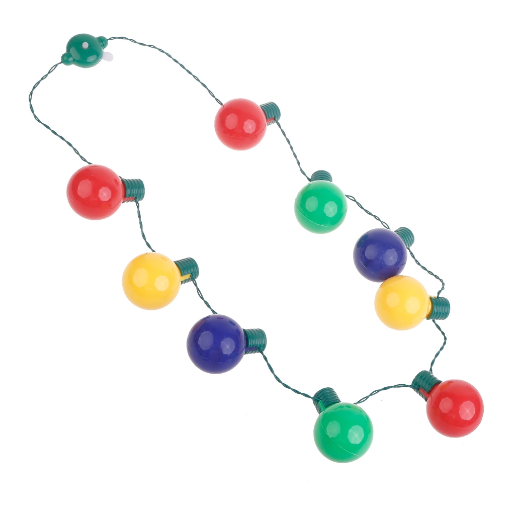 JNANEEI Christmas LED Light Up Necklace for Adults, Holiday Light up