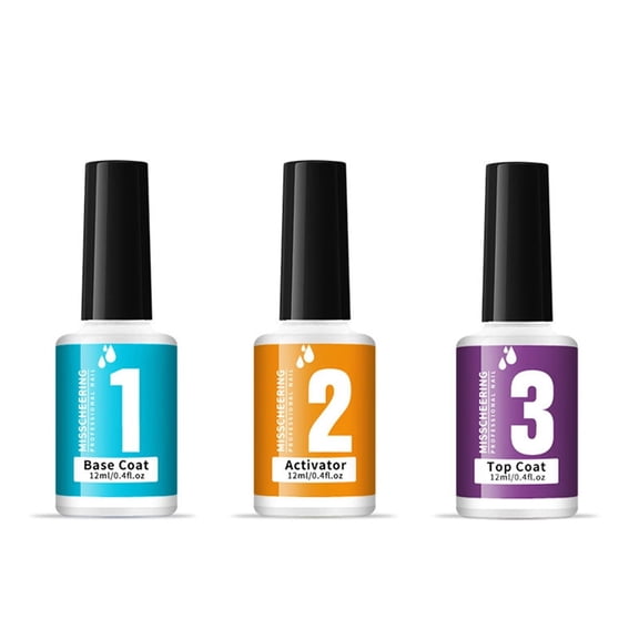 Dip Powder Liquid Set -Dip Powder Base Activator and Top Coat for Nail Salon