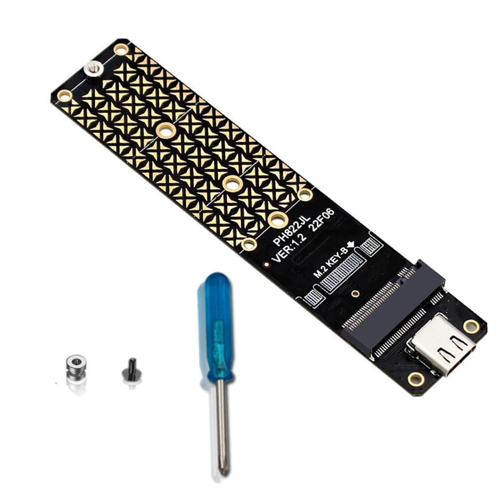JNANEEI M.2 B Key SSDs To USB 3.2 Adapter Card JMS580 Risers Card TYPE ...