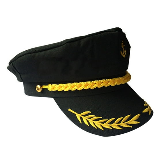 JNANEEI Sailor Hat Sailor Captain Costume Sailor Cap Men Yacht Captain Hat Navy Marine Hat Funny Party Hats Costume Accessories