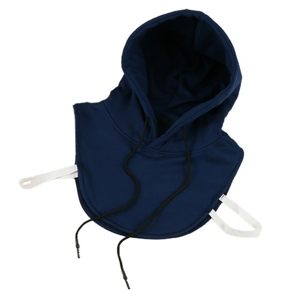 JNANEEI Unisex Hoodie Fake Collar Detachable Dickey Pullover Crop Top Harajuku Solid Color Half Sweatshirt Neck Warmer with Hat