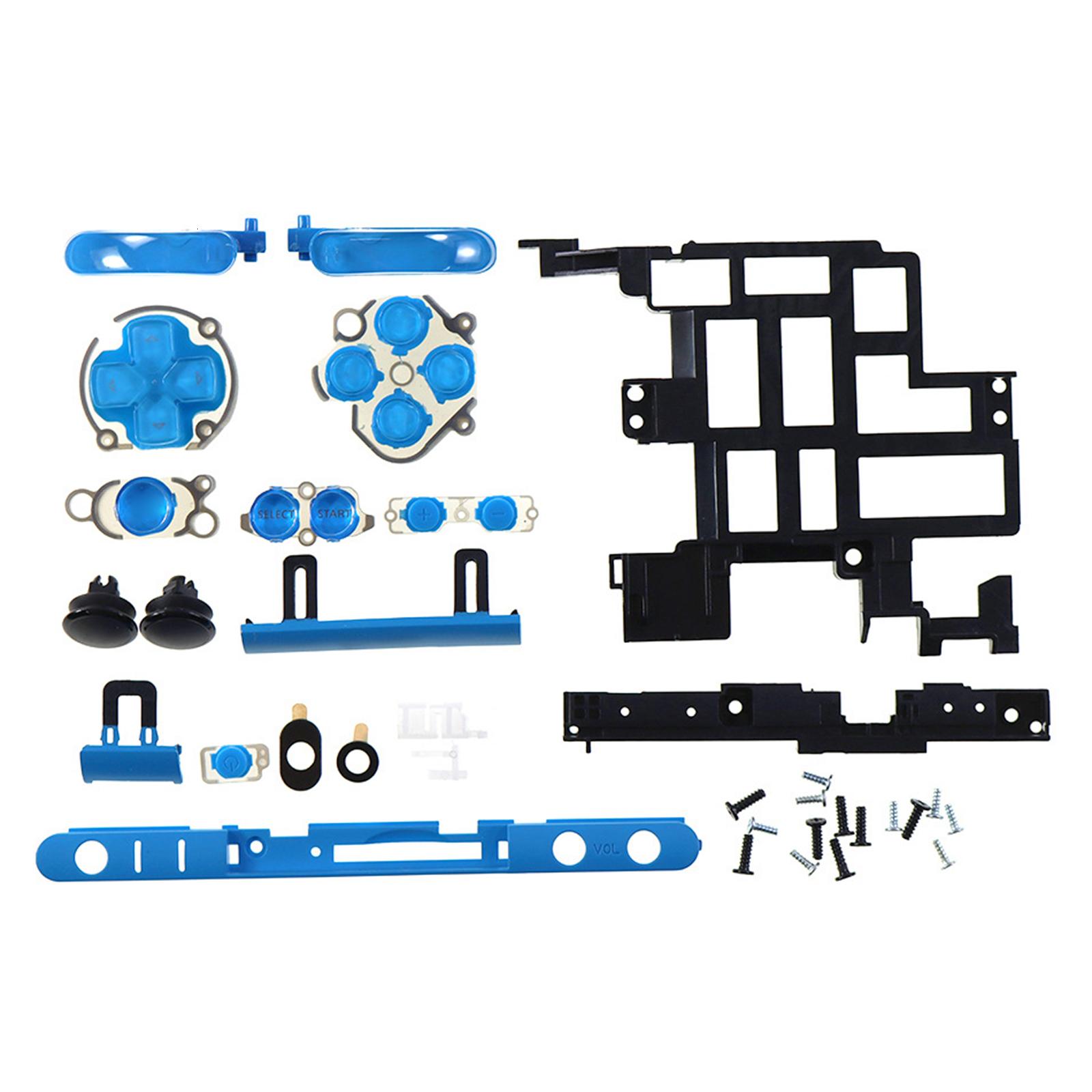 JNANEEI for Game Console Full Set Buttons Replace White/Orange/Blue ...