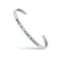 thumbnail image 1 of JNB/0839/ Inspirational Engraved Stainless Steel Cuff Bracelet Personalized Gift, 1 of 7