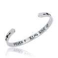thumbnail image 1 of JNB/0881/ Inspirational Engraved Stainless Steel Cuff Bracelet Personalized Gift, 1 of 5
