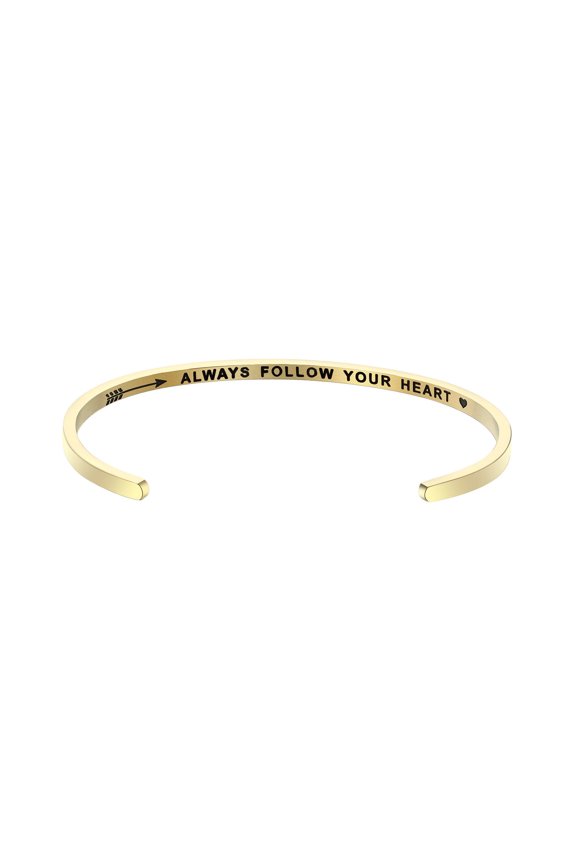 JNB/3004/Inspirational Engraved Stainless Steel Cuff Bracelet Personalized Gift