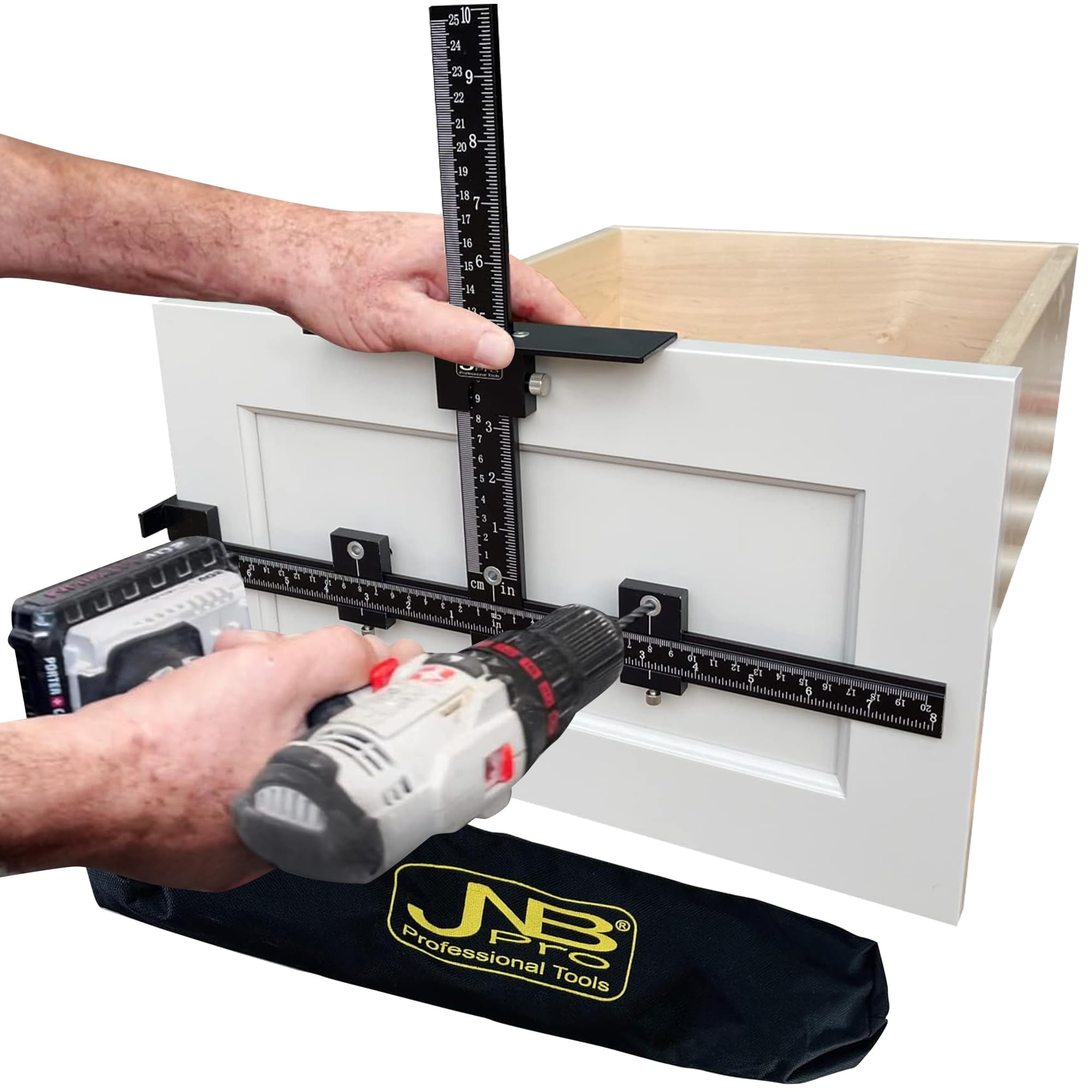 Precision Aluminum Cabinet Hardware Jig with Laser Engraved Rulers