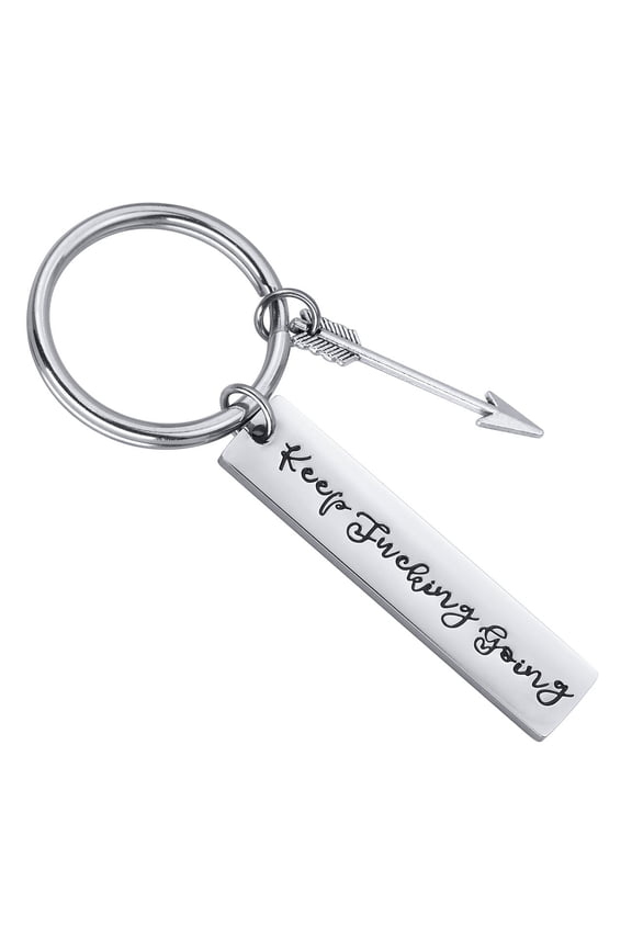 JNB/k0115/Inspirational Engraved - Keep fking going Keychain