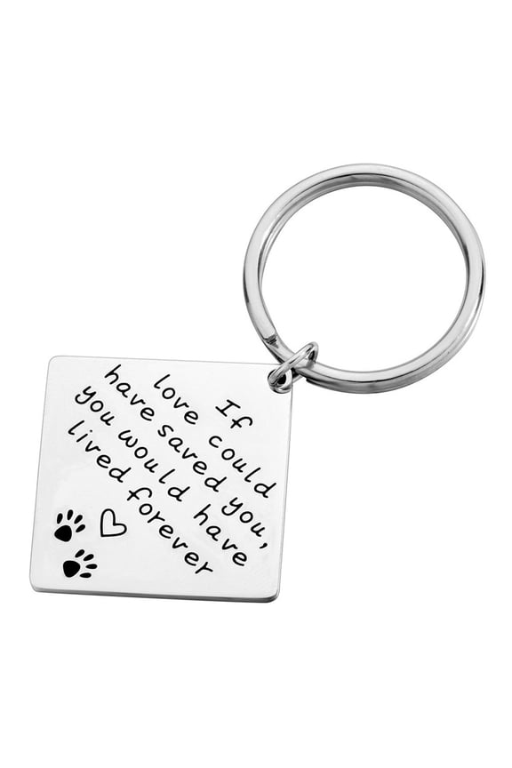 JNB/k0153/Inspirational Engraved - If love could have saved you square Keychain.