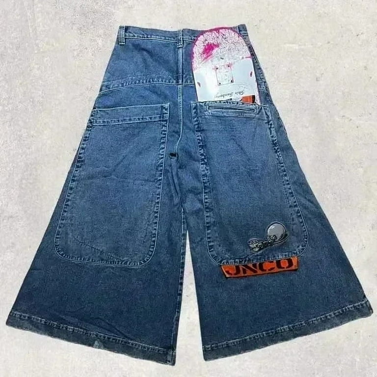 JNCO Jeans Y2K Womens Harajuku Retro Hip Hop Embroidery JNCO Jeans Y2K Womens Harajuku Retro Hip Hop Embroidery