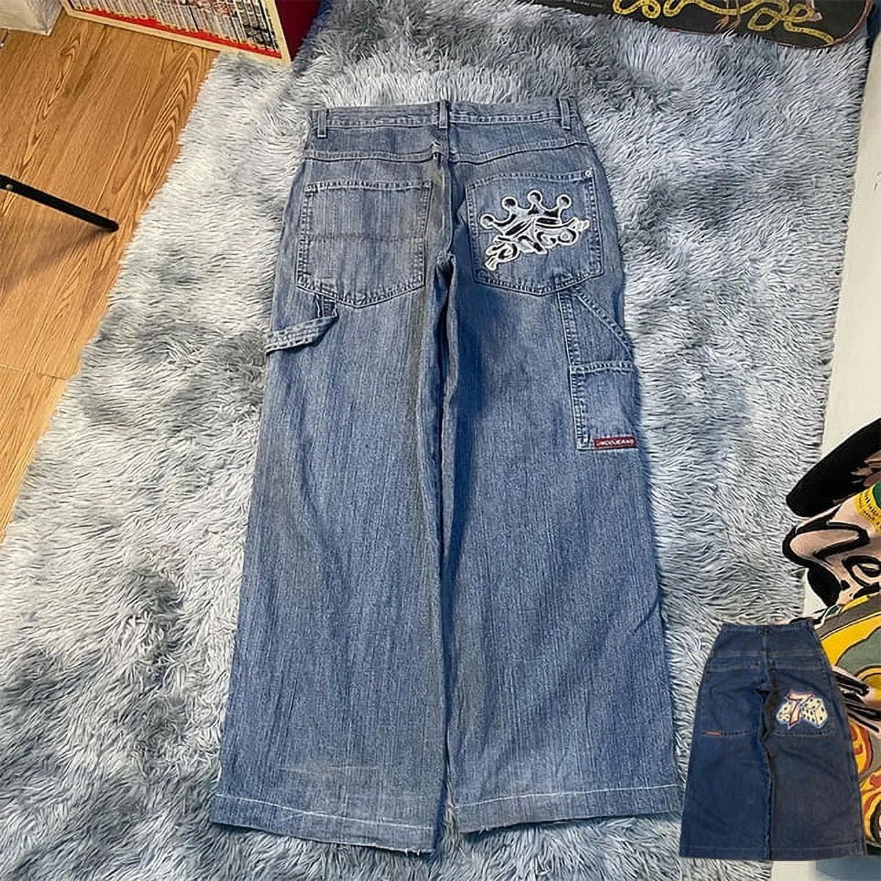 Jnco Wide Leg Jeans Streetwear Men Y K Retro Hip Hop Harajuku High