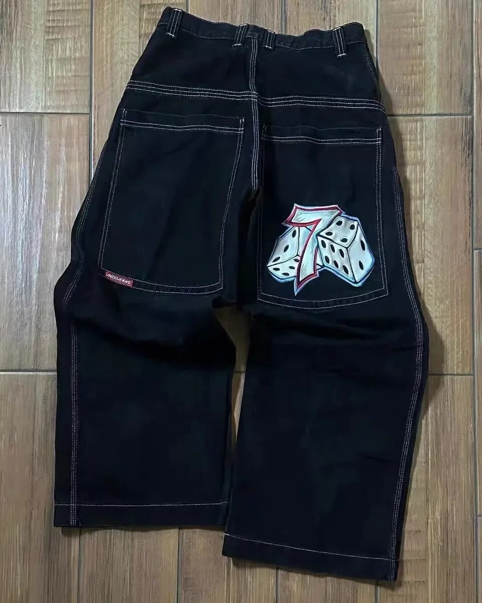 JNCO clothing Men baggy jeans Y2K high quality Embroidered 2000s ...