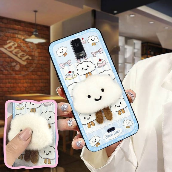 JNG-Phone Case For BLU View3/B140DL, Anti-knock Waterproof 3D Shockproof Cloth Patch Silicone Back Cover Cartoon TPU Cute Plush three-dimensional Protective Phone Pouch Durable Anti-dust