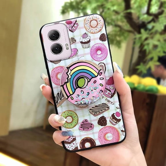 JNG-Phone Case For MOTO G Power 5G 2024, Soft Case protective Waterproof Phone Lens Protection Fashion Design Simplicity Anti-knock Quicksand TPU Durable Glitter Skin feel silicone cute