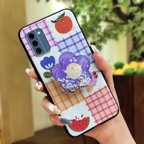 JNG-Phone Case For Nokia C300 4G, Back Cover Phone Lens Protection Waterproof Cartoon protective Rotatable stand Glitter Anti-knock Dirt-resistant cute Simplicity Durable Kickstand TPU