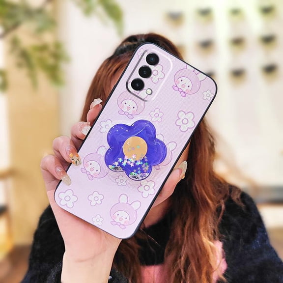 JNG-Phone Case For OnePlus Nord N200 5G/1+Nord N200 5G, Anti-dust Glitter protective Simplicity Durable TPU Waterproof Phone lens protection Kickstand Silicone Anti-knock Quicksand Cute