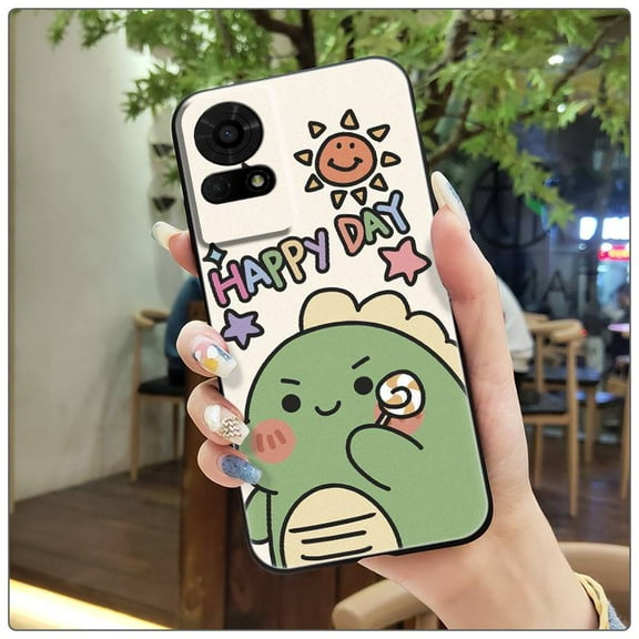 JNG-Phone Case For TCL 50LE/T510SPP, Cute Silicone Anti-knock Waterproof Cover Anti-dust Shockproof TPU protective Fashion Design Dirt-resistant Back Cover Cartoon Durable Full wrap