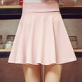 thumbnail image 1 of JNGSA 2058 New Trendy Women's Pleated Skirts High Waist Solid Colo Mini Pencil Skirt Slimming Fit Short Skirt Pink, 1 of 3