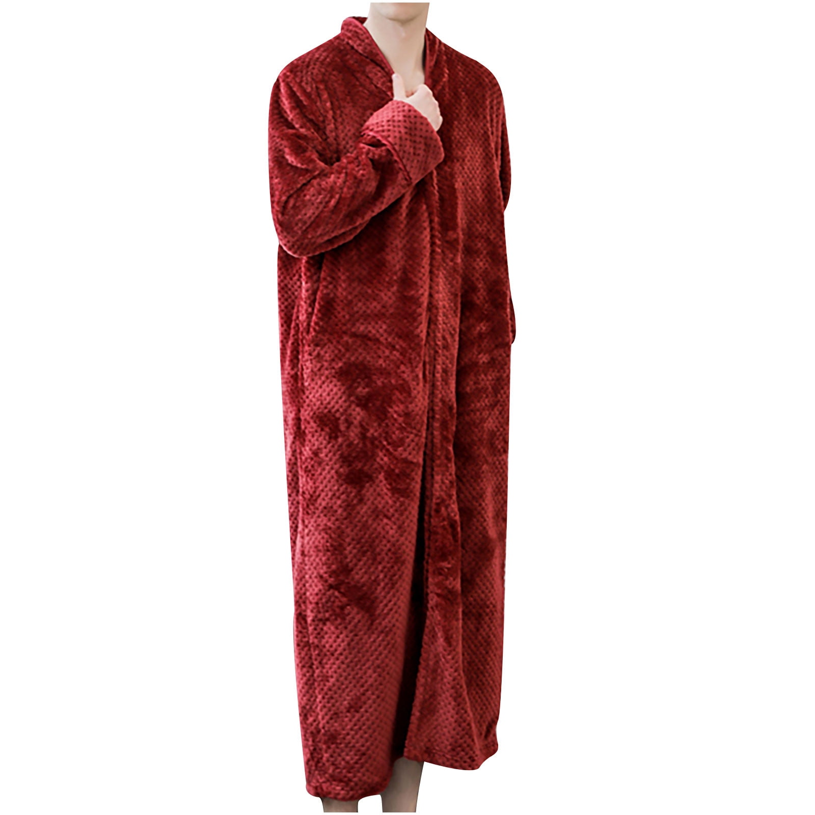 JNGSA Bath Robes Female Terry Cloth Robes For Women Autumn And Winter  Flannel Thick Loose Zipper Couple Long Bathrobe Home Service Clearance