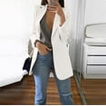 thumbnail image 1 of JNGSA Blazer Jackets for Women Work Casual Office Long Sleeve Fashion Dressy Business Outfits Autumn Spring Windproof Coat Jacket White XXXL, 1 of 5