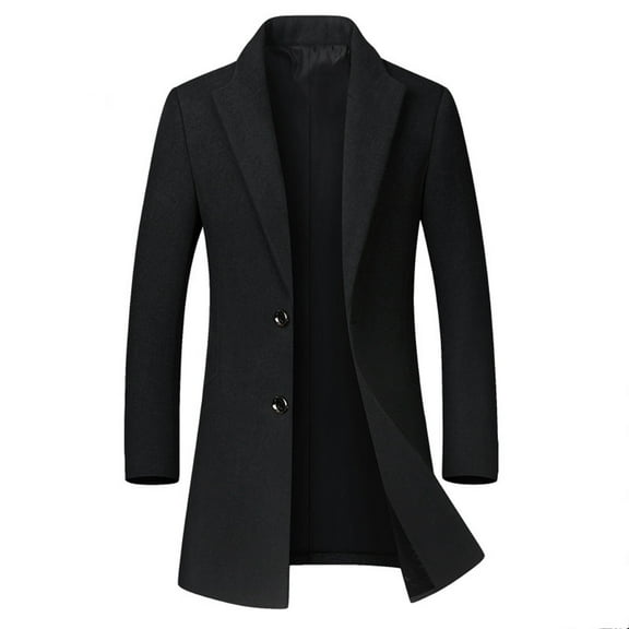JNGSA Blazers Men Mens Sport Coat Men'S And Winter Business Woolen Coat Fashion Double Breasted Lapel Mid Length Coat Coat Blazer For Men On Clearancess