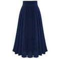 thumbnail image 1 of JNGSA Cute Skirts for Women, Women's Chiffion Midi Skirt High Waisted Drawstring A-Line Pleated Long Skirts Swing Skirt, 1 of 3