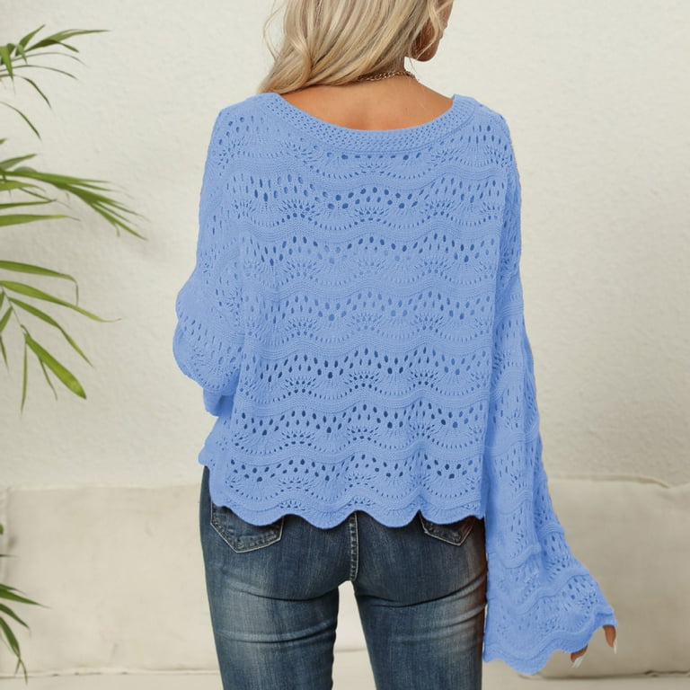 Solid Color Bell Sleeve Pure Color Sweatshirt Solid Color Bell Sleeve Pure Color Sweatshirt