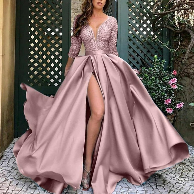 Elegant Formal Print Slit Sequined Turtleneck Evening Dress Dresses(Pattern Printing Is Not Sequins) Elegant Formal Print Slit Sequined Turtleneck Evening Dress Dresses(Pattern Printing Is Not Sequins)