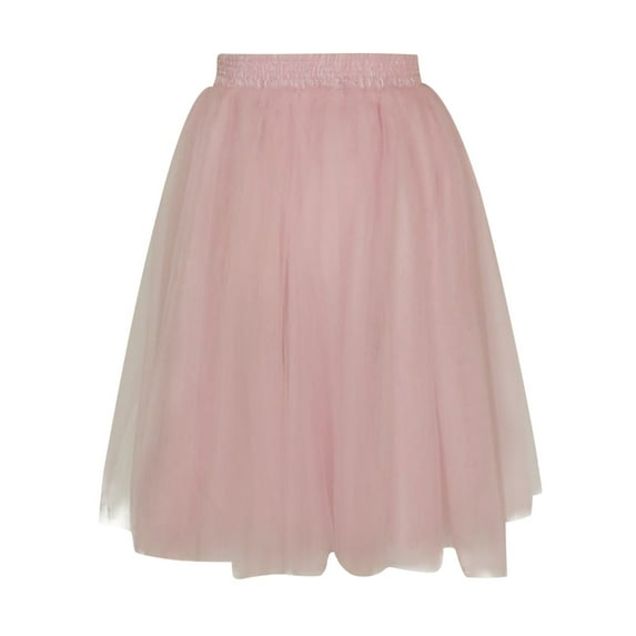 JNGSA Long Skirts for Women, Women's Tulle Skirts Midi Elastic High Waist Pleated Mesh Flowy A-Line Party Long Skirts