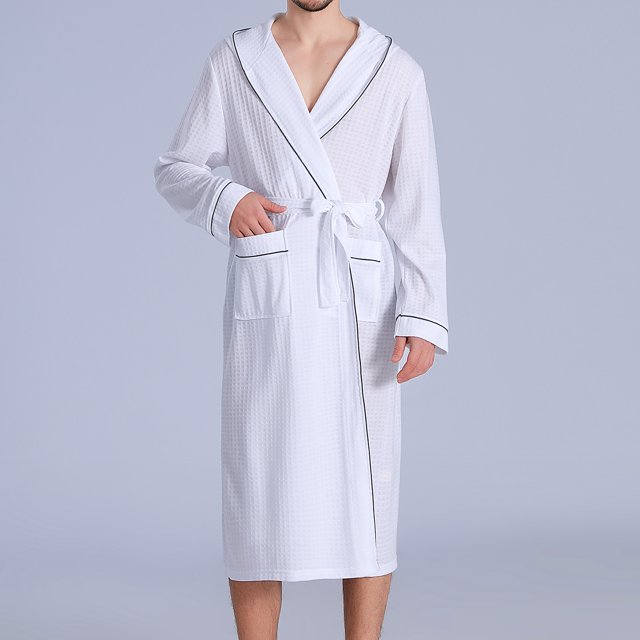 JNGSA Long Sleeve Nightgowns For Women Terry Cloth Robes For Women Men