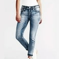 thumbnail image 1 of JNGSA Low Rise Jeans for Women Stretch Bootcut Jeans Skinny Straight Leg Jeans Denim Pants, 1 of 9