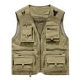 thumbnail image 1 of JNGSA Men'S Fishing Vests Utility Travel Vests With Pockets Outdoor Work Photo Cargo Fly Summer Vests Hiking, 1 of 8