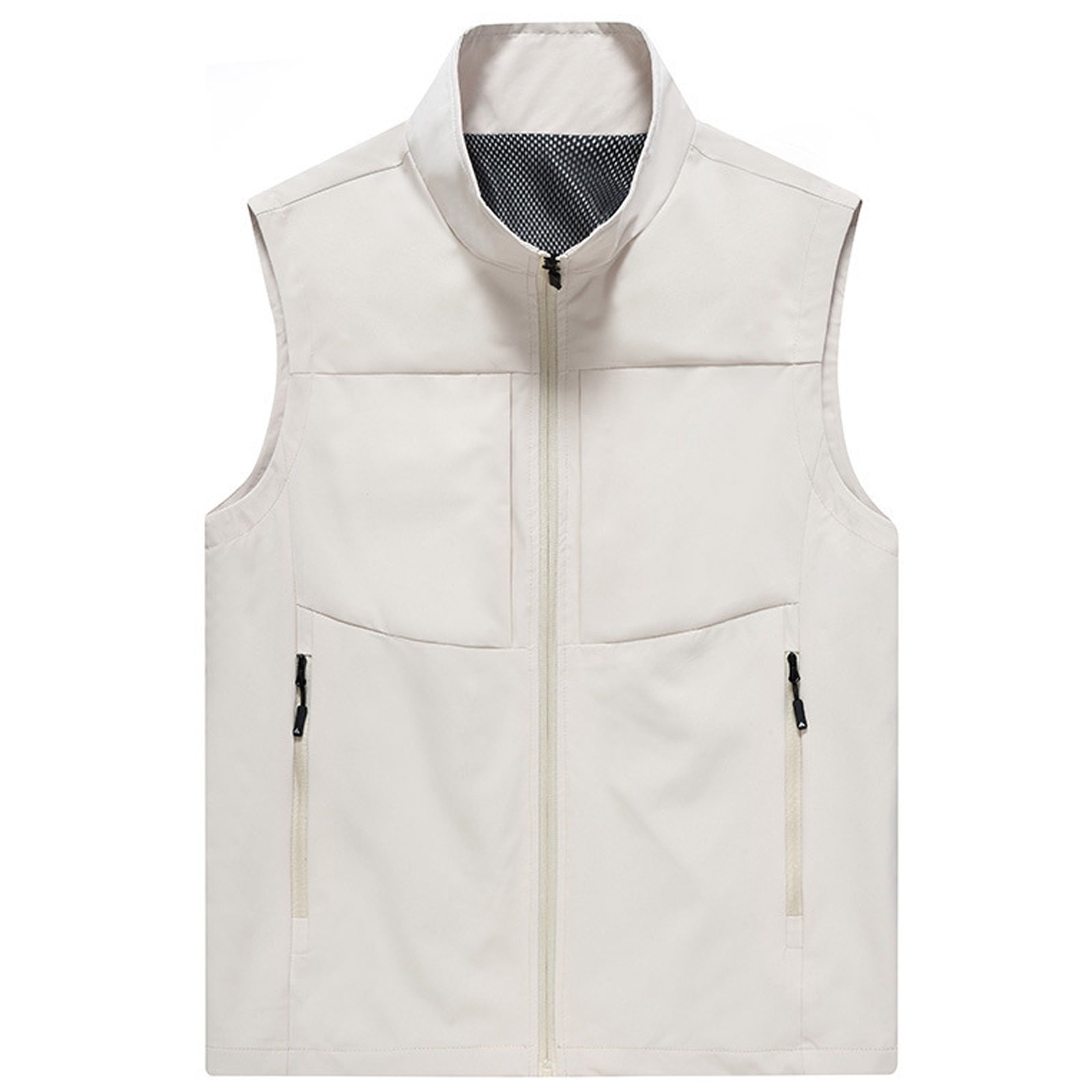 JNGSA Men'S Windproof Lightweight Golf Vests Outerwear With Pockets, Softshell Sleeveless Jacket For Running Hiking Sports Big & Tall Size