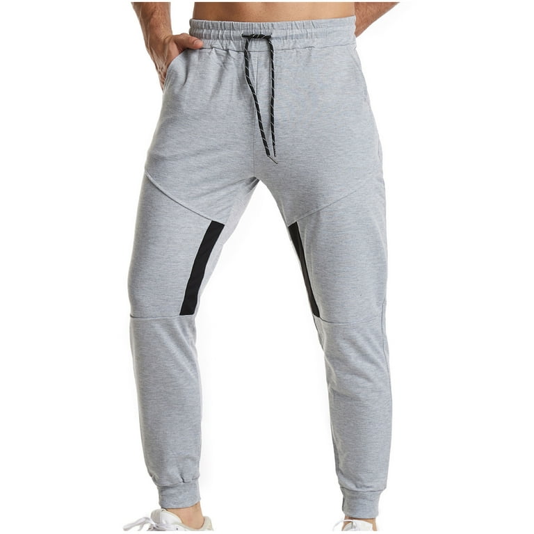 JNGSA Men's Athletic Pants Men Pencil Pants Casual Drawstring Fitness  Sweatpants Trousers Tethered Legging Sweatpants Joggers for Men Gray  Clearance