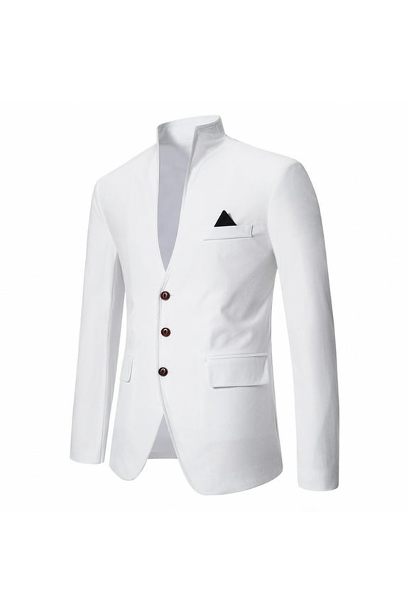 Men's Casual Sports Coat Dress Blazer Stylish Lightweight Suit Jackets Single-Breasted Lapel Suit Jacket with Pocket