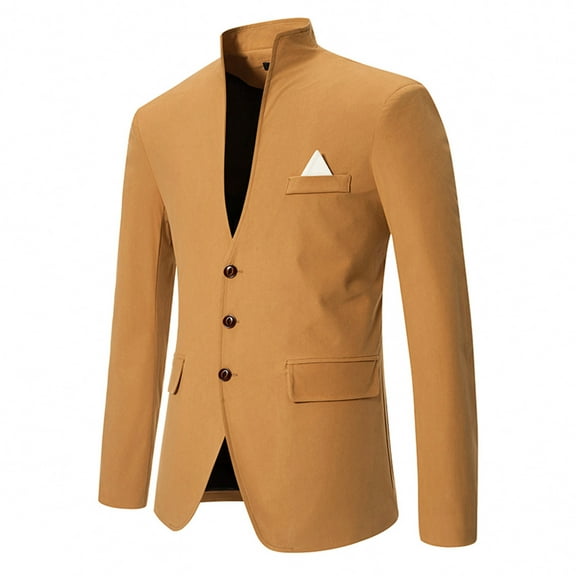 JNGSA Men's Casual Sports Coat Dress Blazer Stylish Lightweight Suit Jackets Single-Breasted Lapel Suit Jacket with Pocket