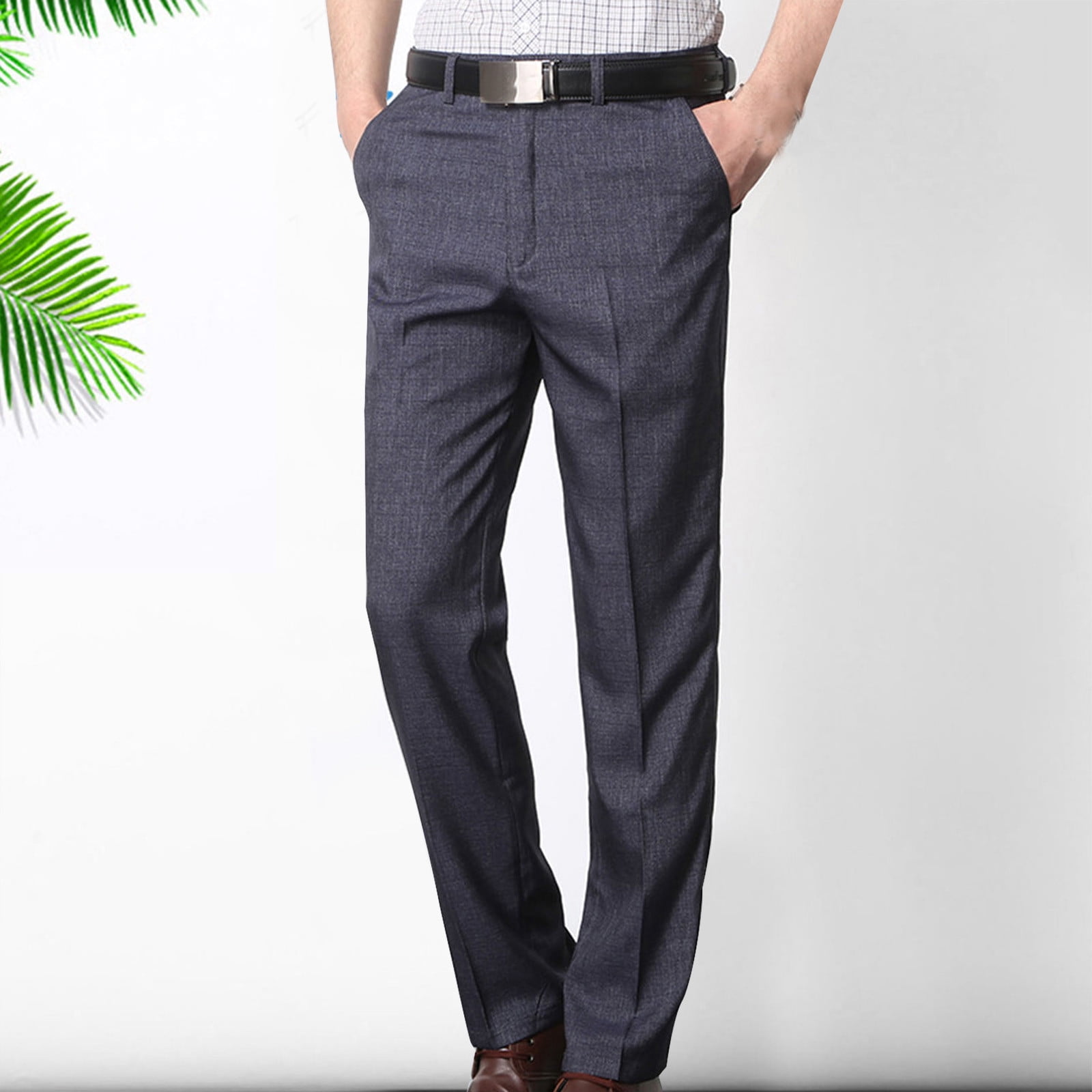 Buy Arrow Men Olive Pleated Front Solid Formal Trousers online