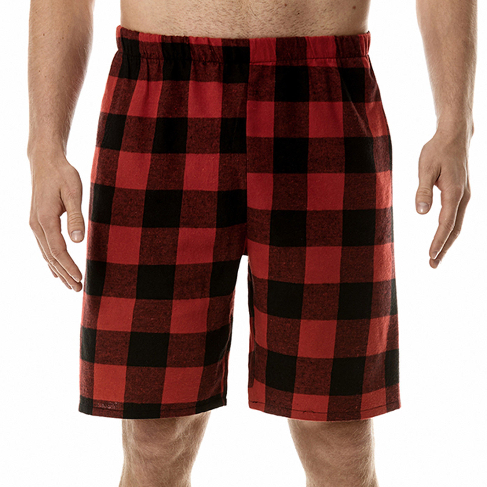 JNGSA Men's Sleepwear Shorts Pajama Bottom Lounge Short Plaid Elastic